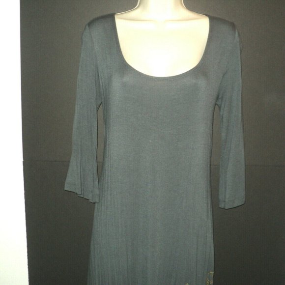 J W San Francisco Maternity Dress Small Gray-Olive - Picture 2 of 7